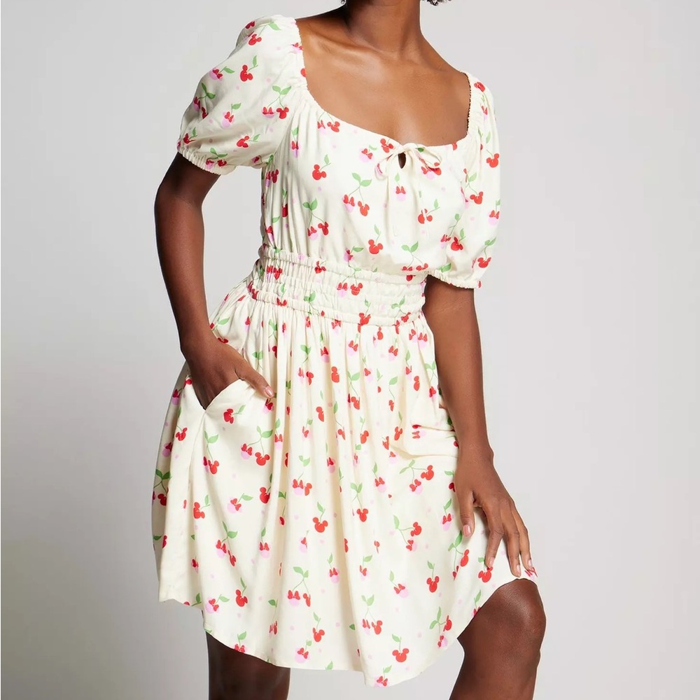 Disney Mickey & Minnie Cherry Allover Print Dress BoxLunch Exclusive